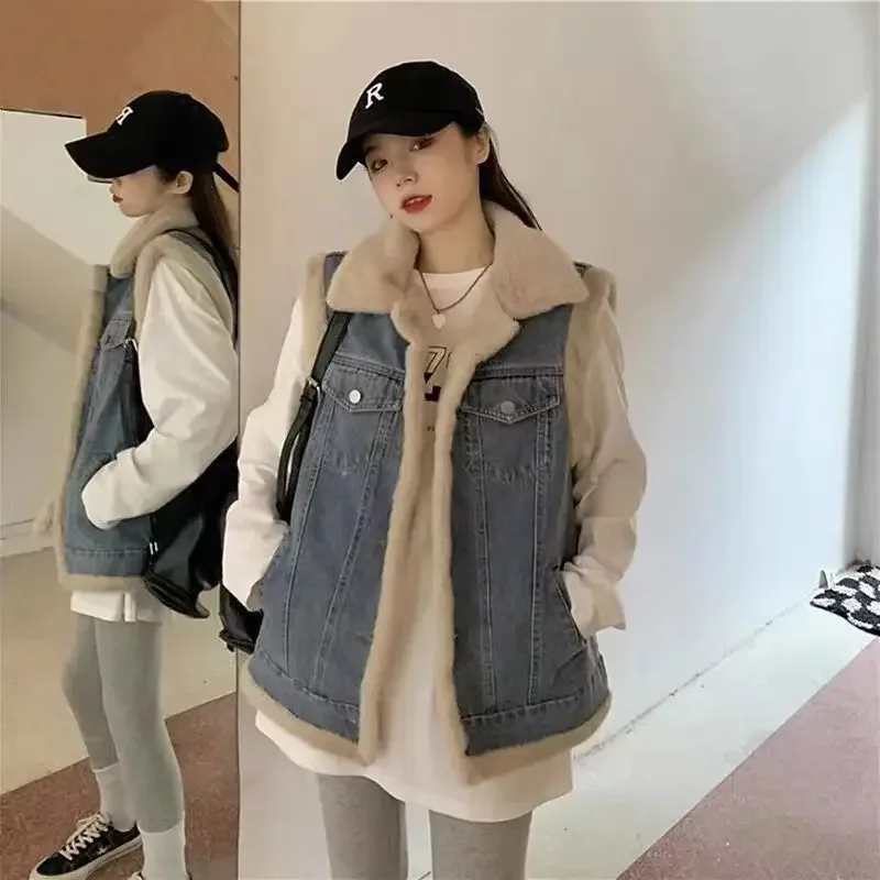 Padded Vest Gilet - Loose Women's Vests Half Short Solid