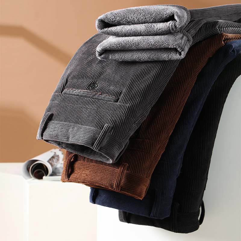 Winter Clothing Brands - Winter Men's Fleece Corduroy Pants Business