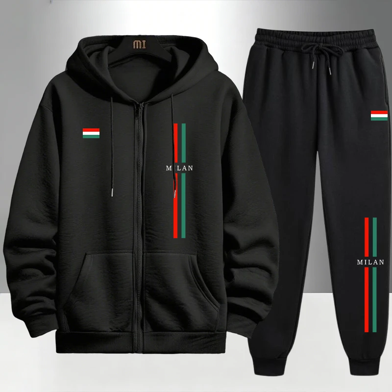 Winter Clothing Gear - 2026 Italy Printed Men's Set Zipper