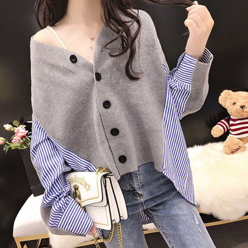 Female Korean Casual V-Neck Kn - Winter Clothing Korean recensie en prijs
