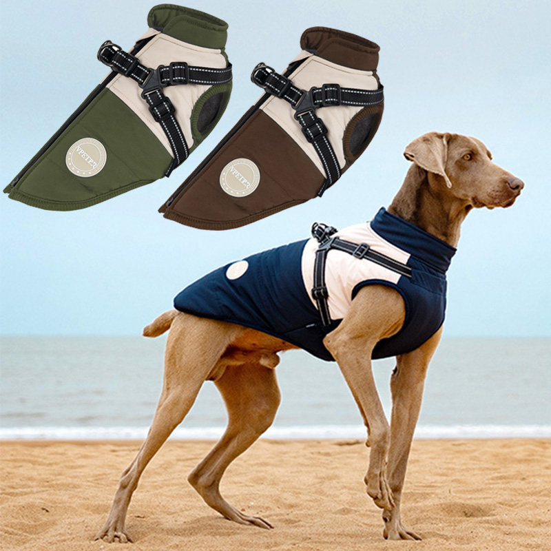Warm Dog Vest With Built-in Ha - Winter Clothing Line recensie en prijs