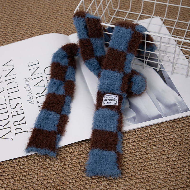 Y2k Striped Plush Narrow Long  - Winter Clothing Girls recensie en prijs