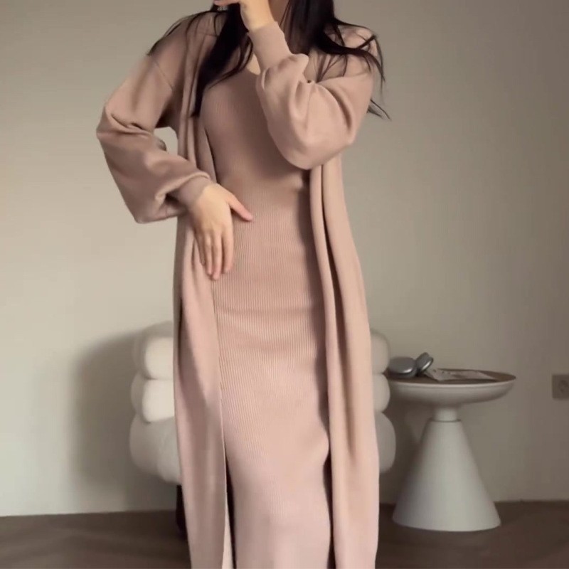 Women Knitted Dress Suit Cardi - Winter Clothing Gear recensie en prijs