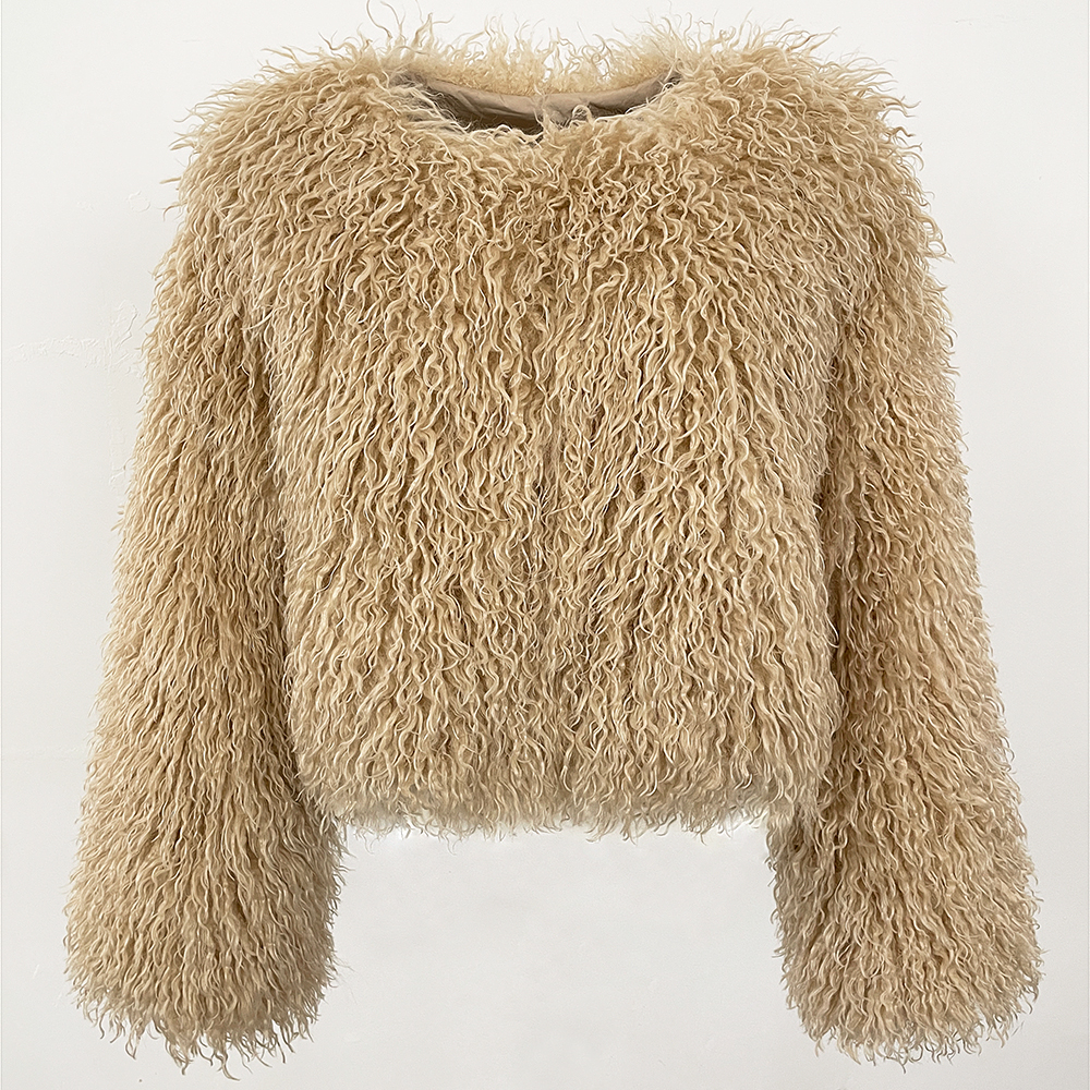 OFTBUY Faux Fur Coat Solid Col - Winter Clothing Manufacturers recensie en prijs