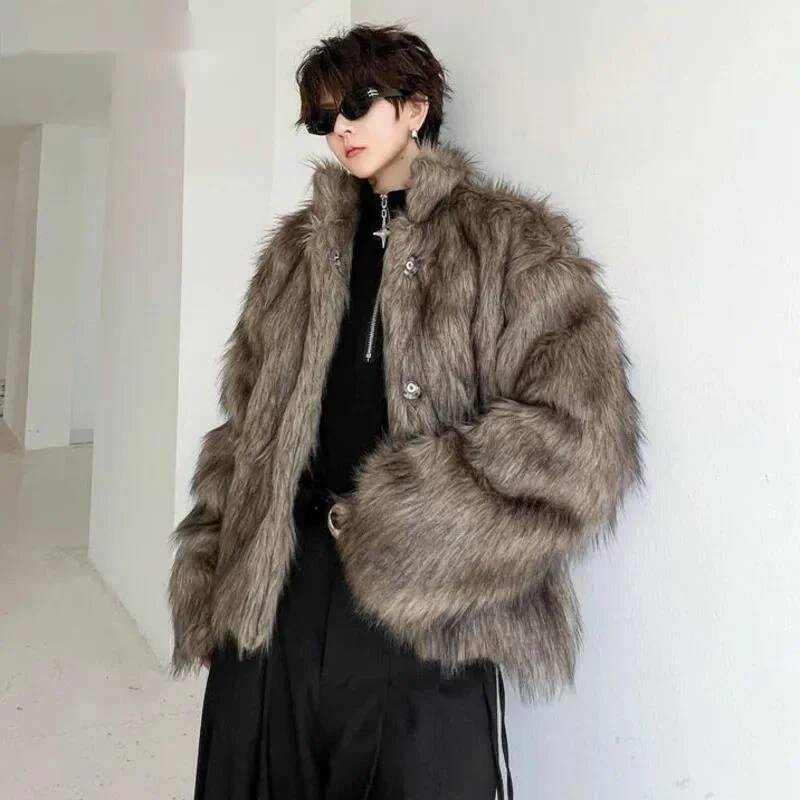 Korean Style Men's Faux Fur Ja - Winter Clothing Uae recensie en prijs