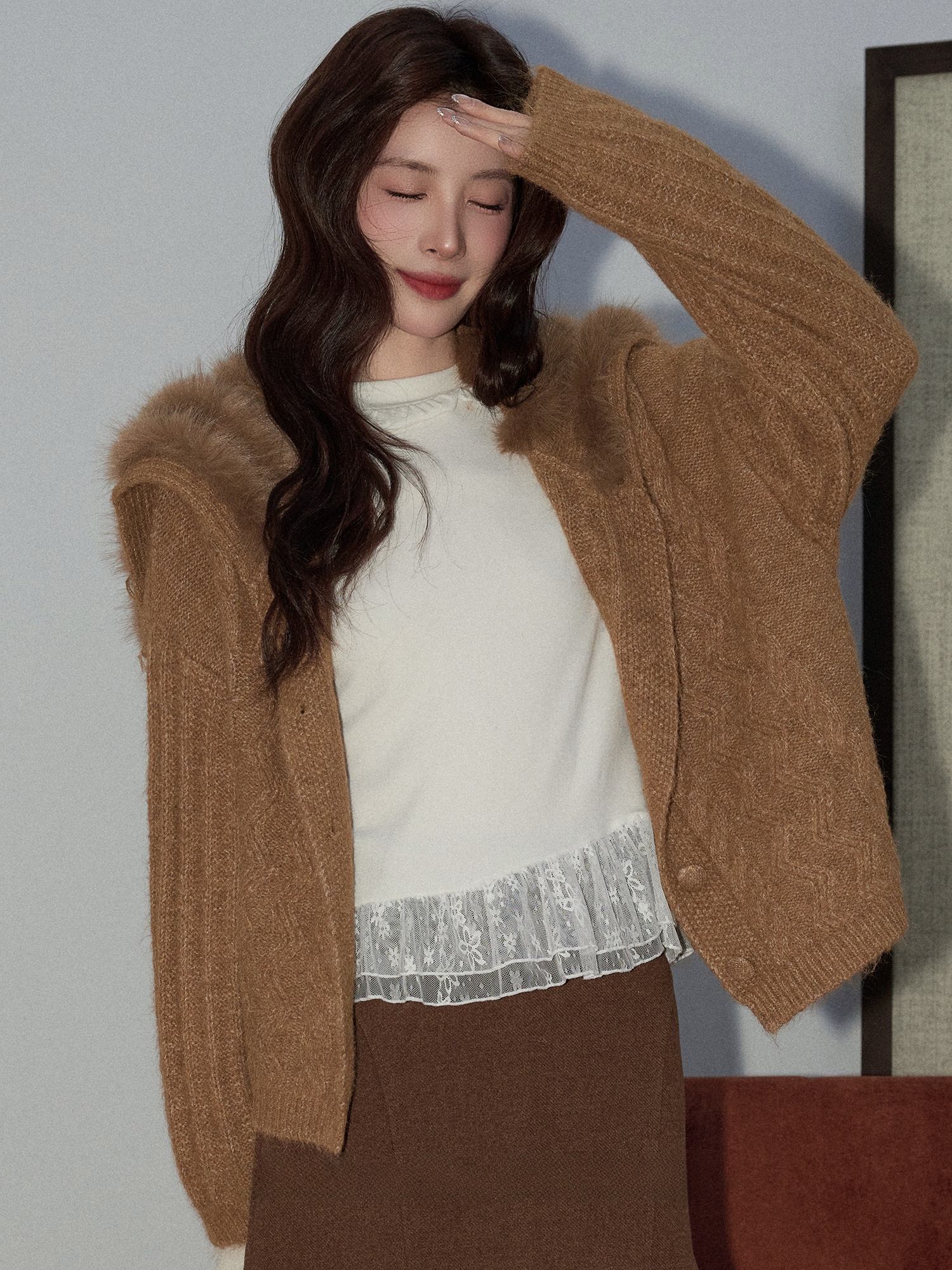 Warm Brown Sweater Coat Women' - Winter Clothing Brands recensie en prijs