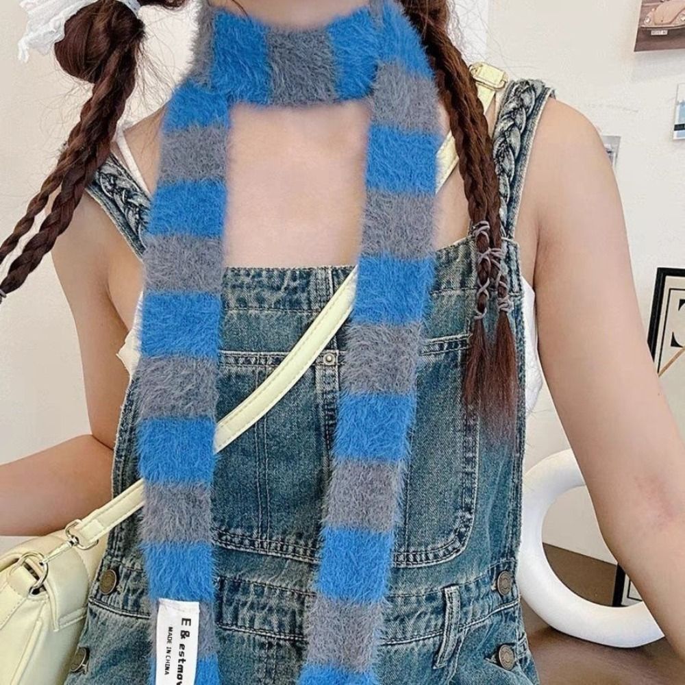 Knitted Y2K Girl Stripe Scarf  - Winter Clothing Girls recensie en prijs